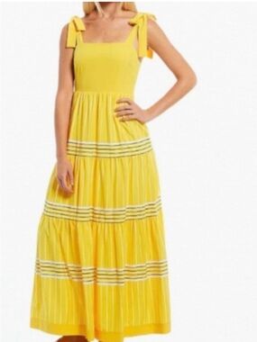 Sunshine Tie-Shoulder Tiered Maxi Dress